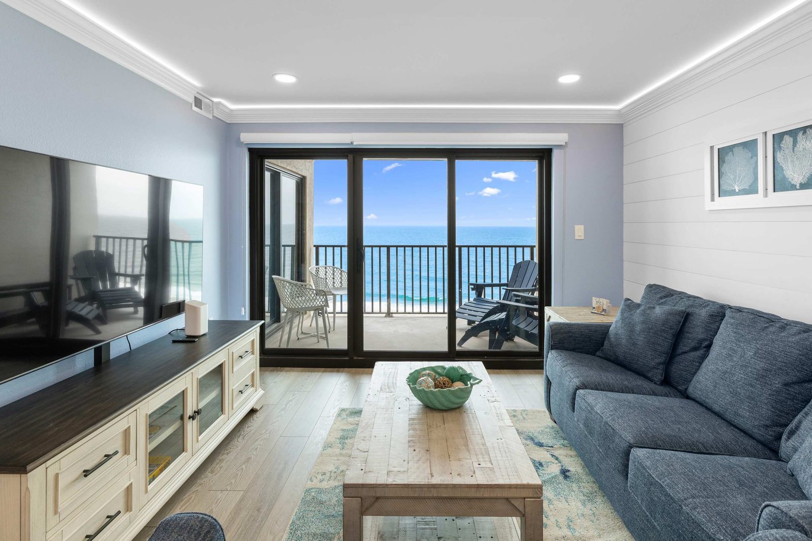 Oceanfront living room