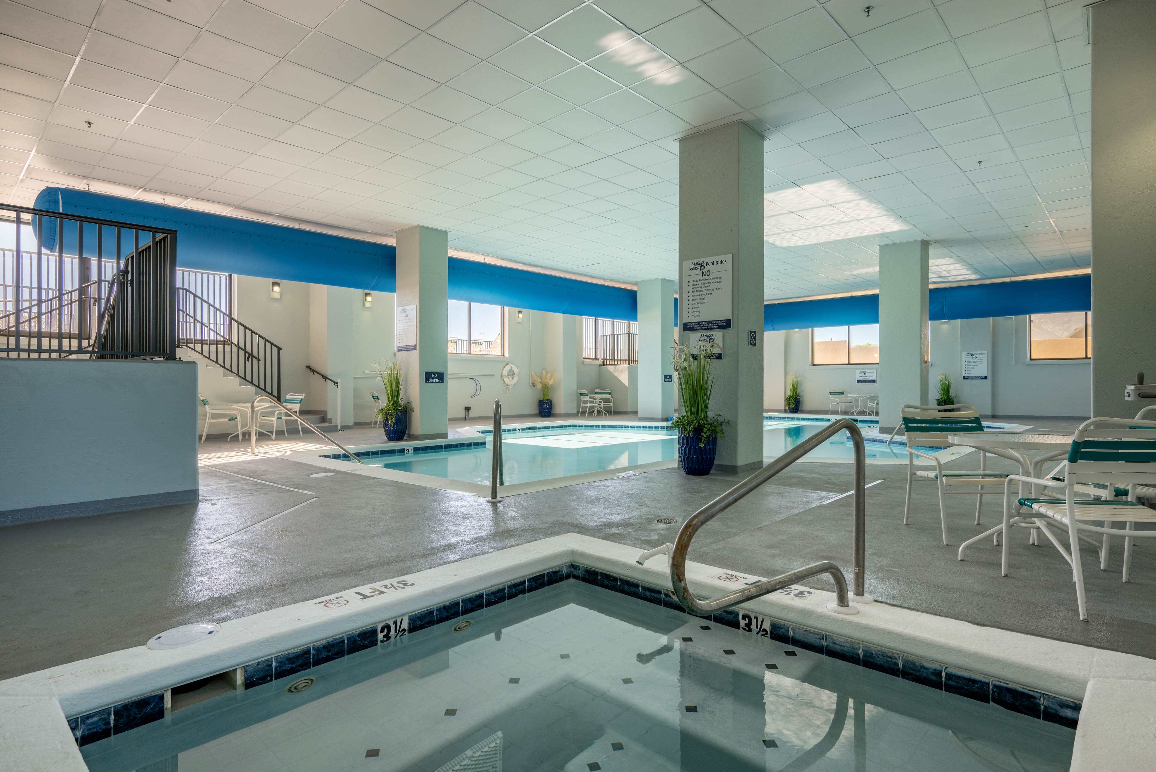 Indoor pool and hot tub